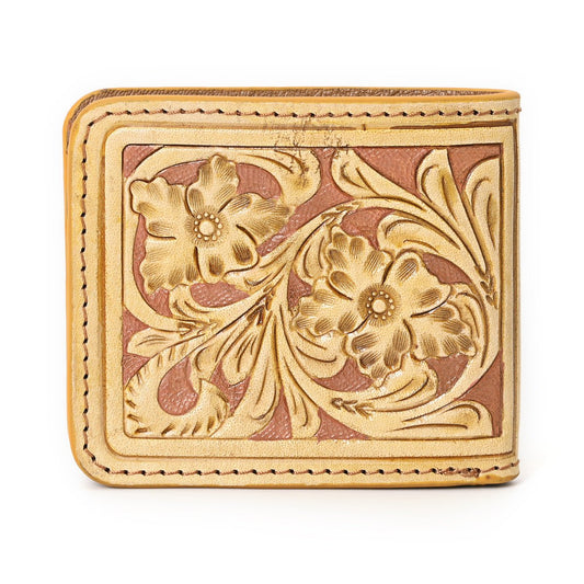 HushaHide Artisan Leather Wallet for Men – Handcrafted with Traditional Tooling - HUSHAHIDE