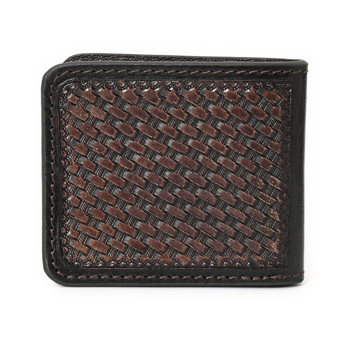 HushaHide Handcrafted Genuine Leather Wallet for Men – Tooled Design, Bifold, Vintage Finish - HUSHAHIDE