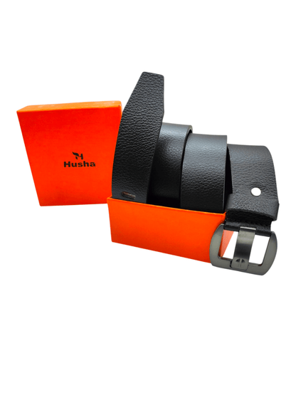 HushaHide Men's Genuine Leather Belt | 1.5 Inch Thick Strap | Stylish metal Buckle | Formal & Casual Wear - HUSHAHIDE
