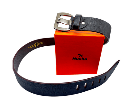 HushaHide Men's Genuine Leather Belt | 1.5 Inch Thick Strap | Stylish metal Buckle | Formal & Casual Wear - HUSHAHIDE