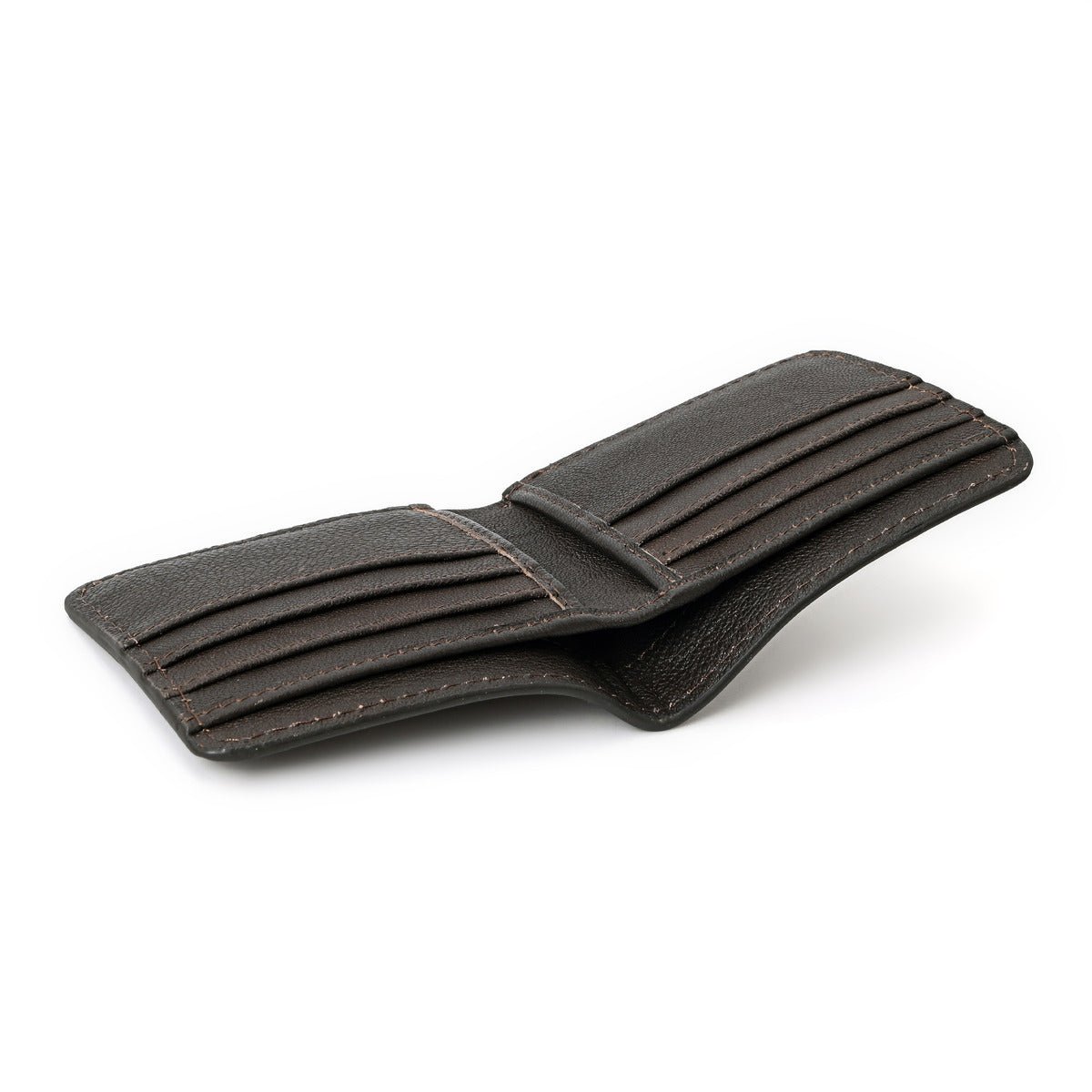 HushaHide™ Men's Leather Wallet – Handmade, Tooled Surface, Bifold, Rustic Finish - HUSHAHIDE