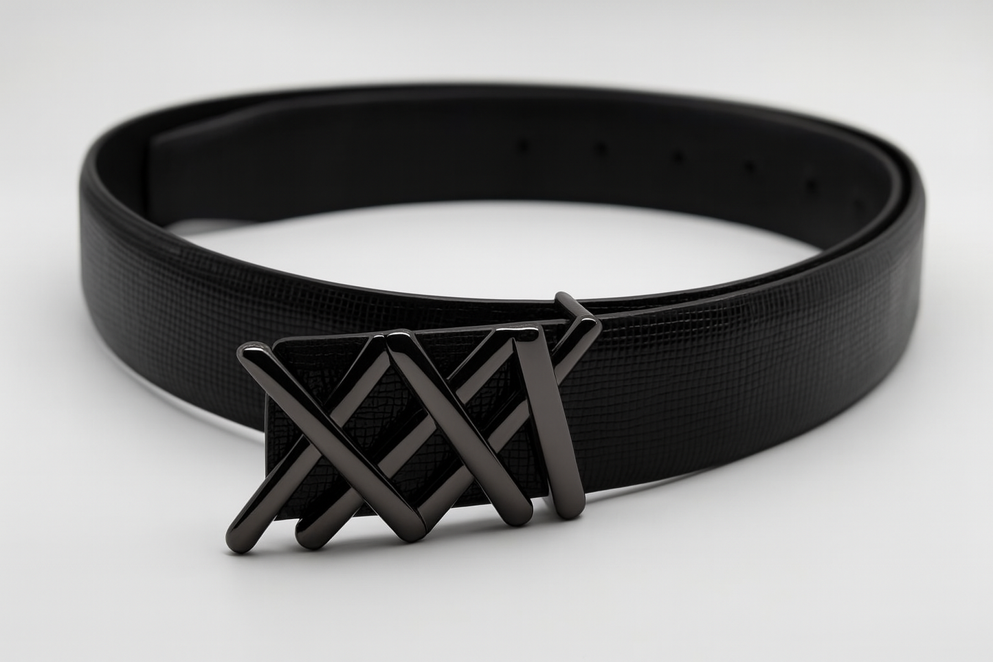 Hushahide Unisex PU Leather Belt | Durable Push Pin Buckle | Lightweight & Vegan Friendly | Free Size 46 Inch