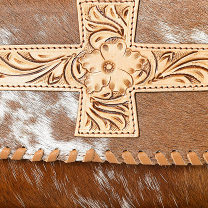 HUSHAHIDE Handcrafted Genuine Leather Sling Bag for Women | Western Style Hairon Crossbody Purse with Adjustable Strap (Tan Brown)